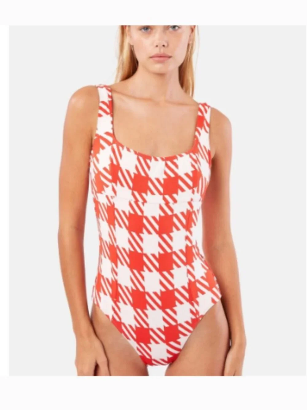 New Solid & striped The Harper One Piece Swimsuit Houndstooth Sz XL